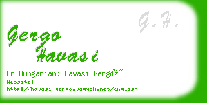 gergo havasi business card